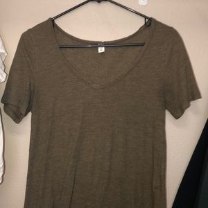 olive green v neck